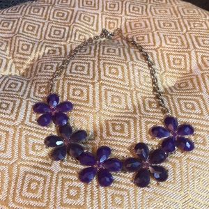 Purple flower necklace